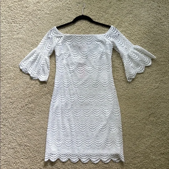 Lilly Pulitzer | Dresses | Nwt Xs Lilly Pulitzer Offtheshoulder White Lace  Dress | Poshmark